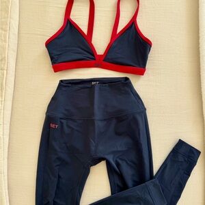 ❌SOLD❌ SET Active Black and Red Leggings